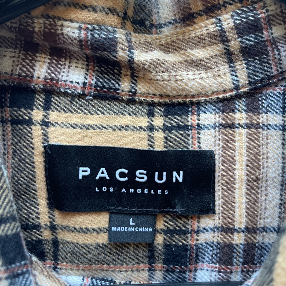 PacSun Plaid Shirt in Brown and Tan